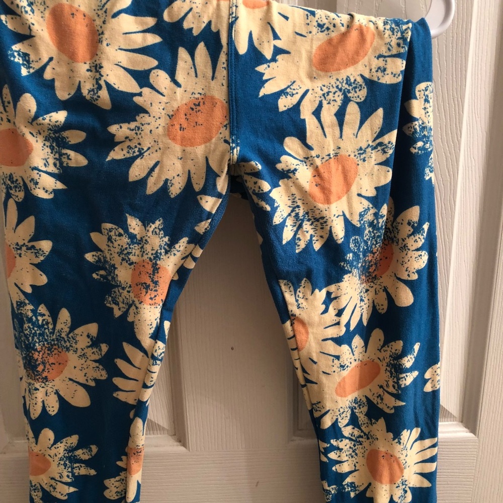 OS LuLaRoe Leggings Yellow Flowers